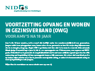 Voortzetting opvang en wonen in gezinsverband (OWG)