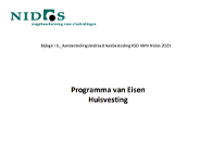 Programma van Eisen Huisvesting